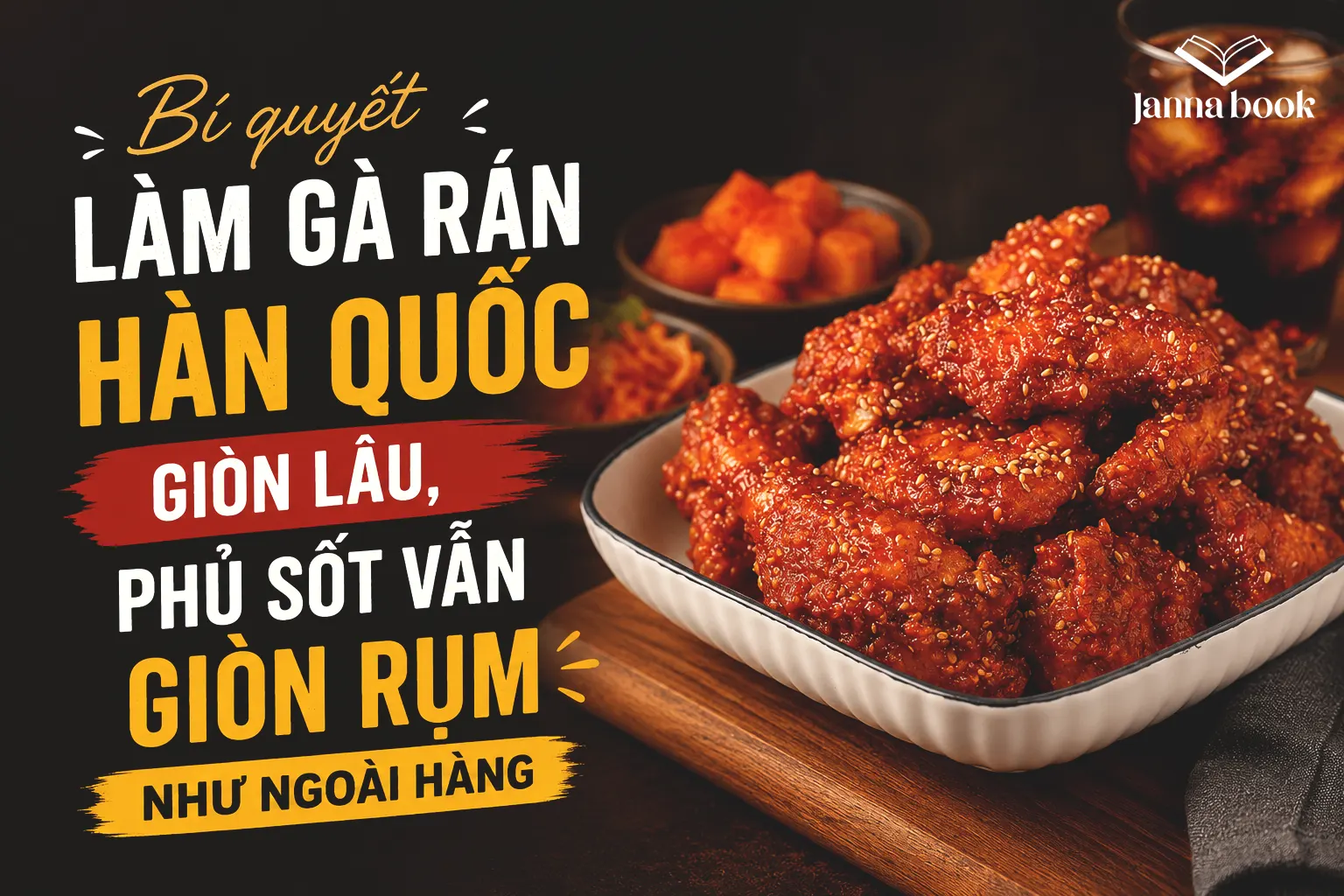 Bí quyết làm gà rán Hàn Quốc giòn lâu, phủ sốt vẫn giòn rụm như ngoài hàng