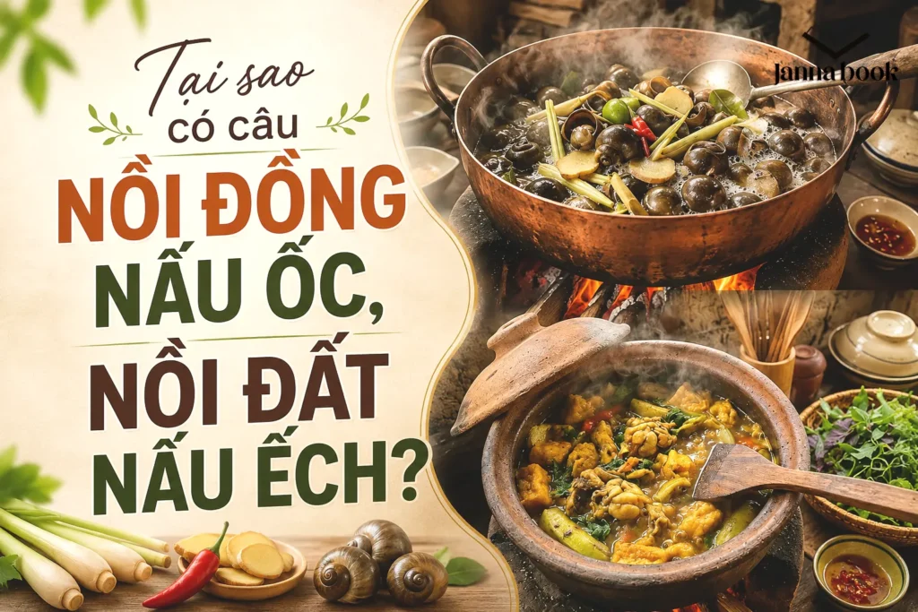 Tại sao có câu nồi đồng nấu ốc, nồi đất nấu ếch