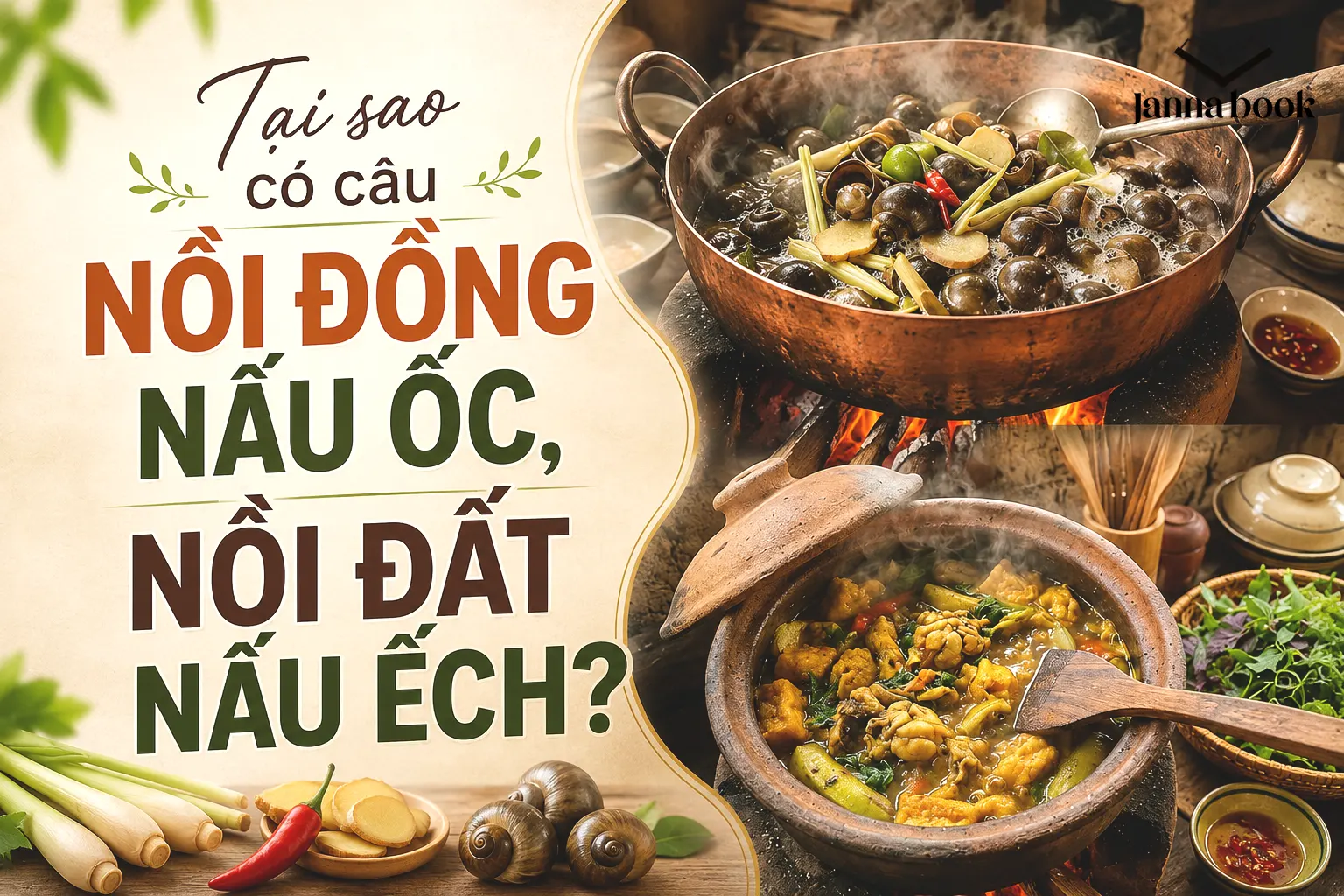 Tại sao có câu nồi đồng nấu ốc, nồi đất nấu ếch Tại sao có câu nồi đồng nấu ốc, nồi đất nấu ếch