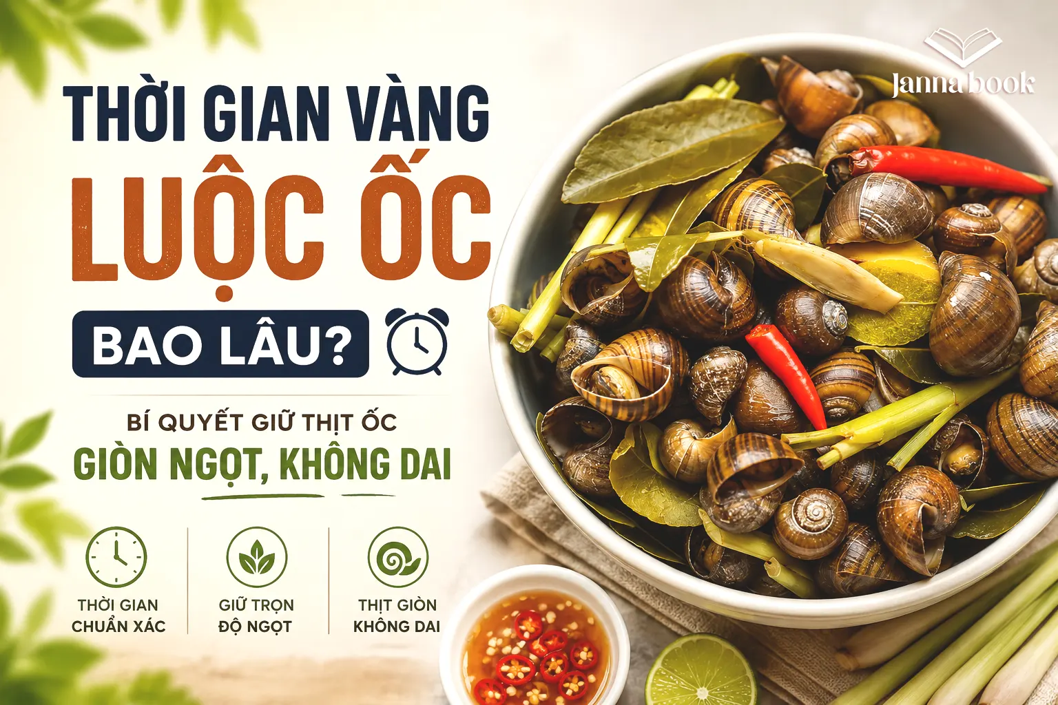 Thời gian vàng luộc ốc bao lâu, Bí quyết giữ thịt ốc giòn ngọt, không dai Thời gian vàng luộc ốc bao lâu, Bí quyết giữ thịt ốc giòn ngọt, không dai